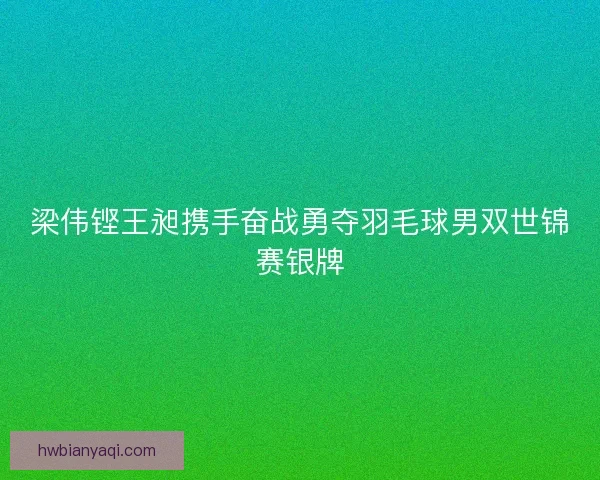 梁伟铿王昶携手奋战勇夺羽毛球男双世锦赛银牌